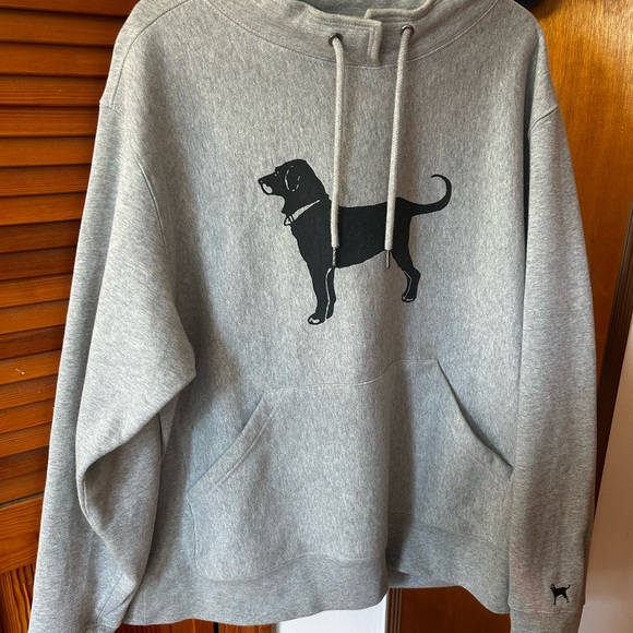 The Black Dog Tops - The Black Dog Gray and Black Hoodie for Dog Lovers
